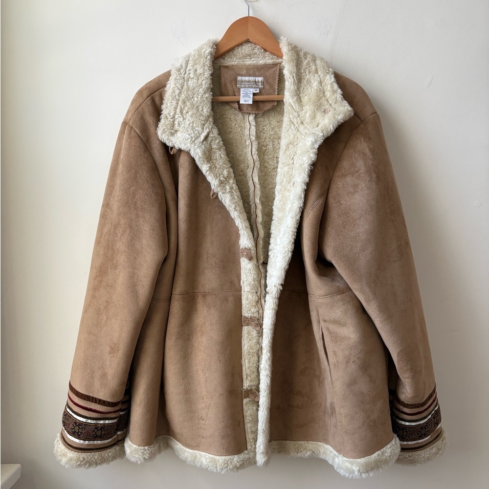 Y2K Faux Suede Shearling Jacket - Picture 13 of 13